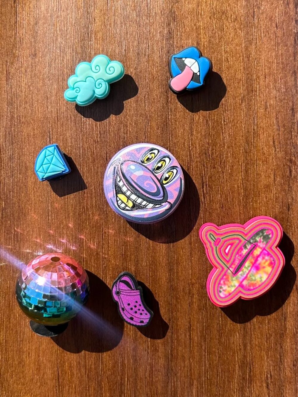 Purple Disco Adventure Jibbitz Pack 7 Count